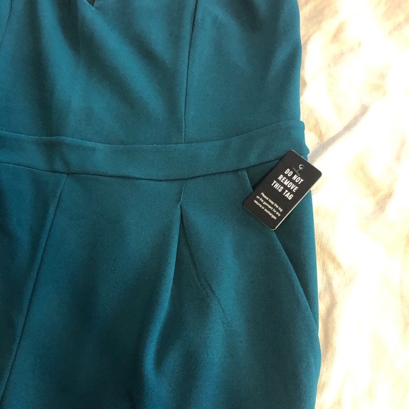 Emerald Green Romper - Picture 2 of 4